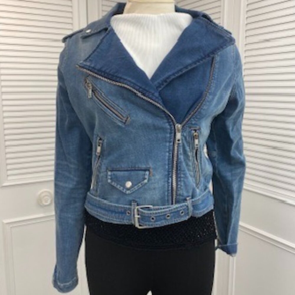 Tommy HilfigerJean Jacket Sz. M Incredible Asymmetrical Cut